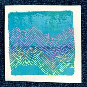 Abstract original acrylic on paper art